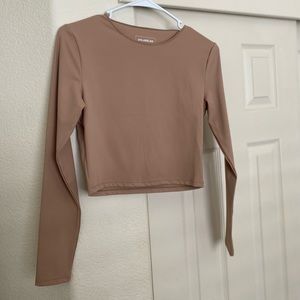 long sleeve crop top